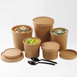 Boîte à couvercle articulé en bagasse de canne à sucre