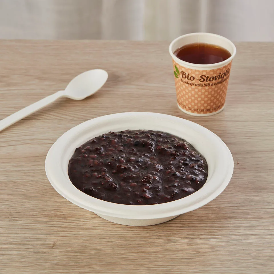 tazón de caña de azúcar compostable