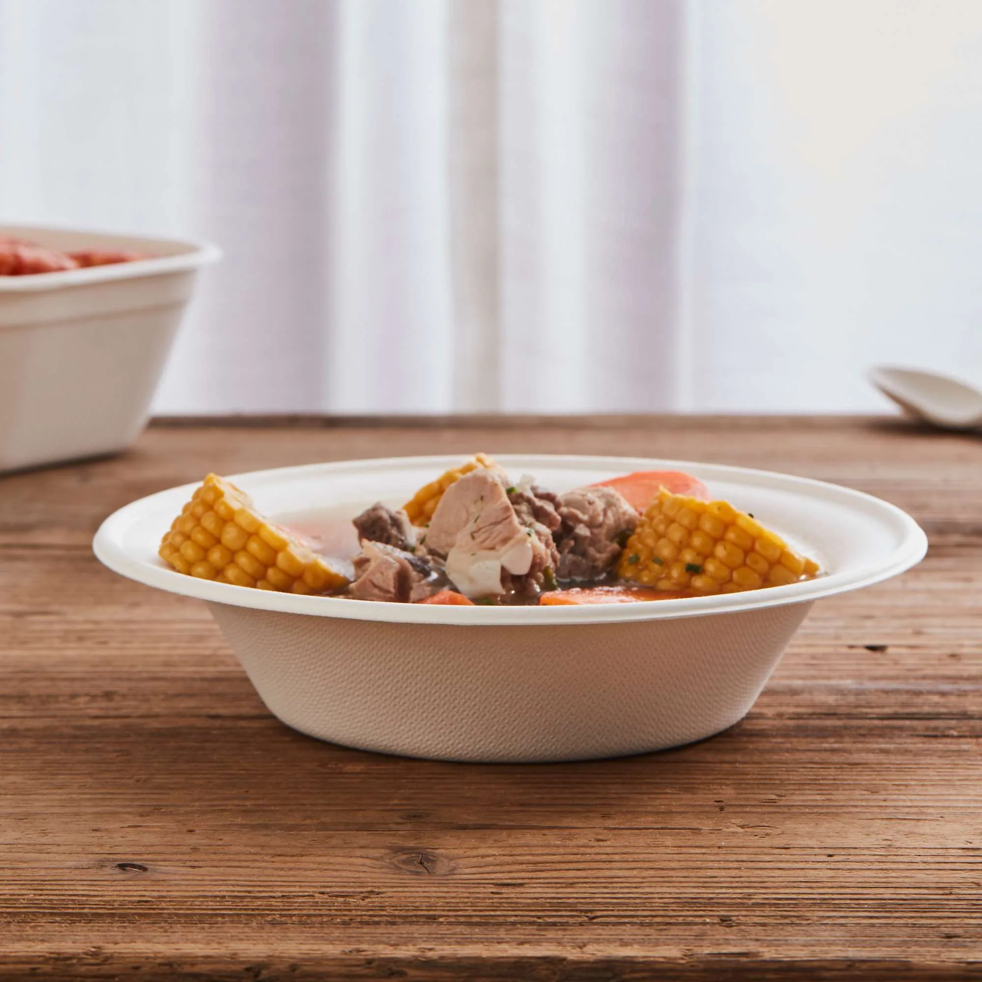 Taça de bagaço de cana-de-açúcar biodegradável Venda a granel por atacado