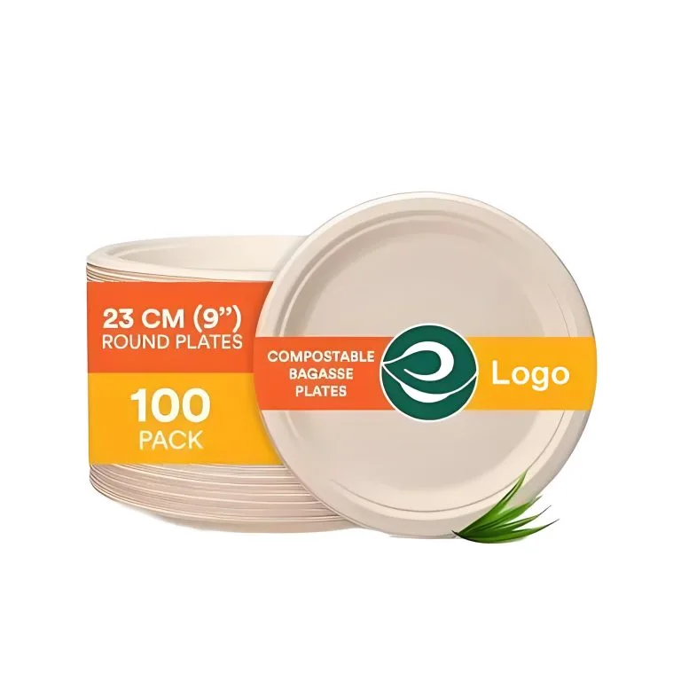 Platos de Boda Desechables Compostables Papel Biodegradables Granel