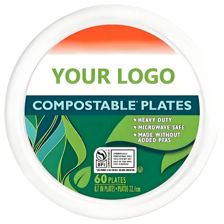 Platos de Boda Desechables Compostables Papel Biodegradables Granel