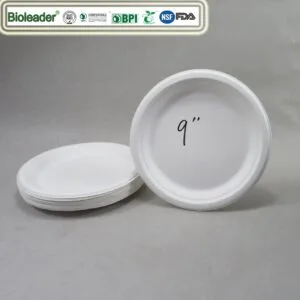 Platos Biodegradables de Bagazo de Caña de Azúcar 9 Pulgadas al por Mayor