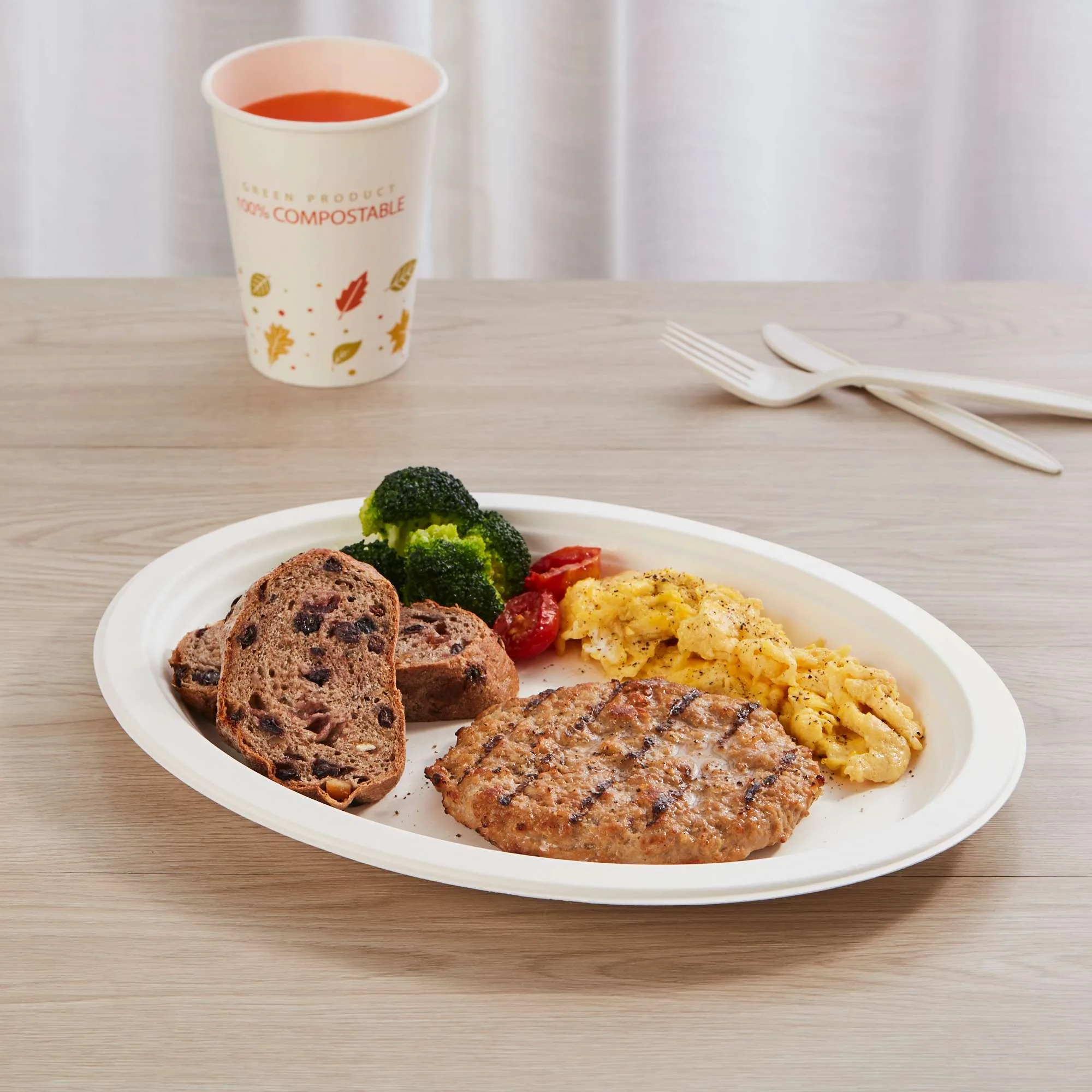 Fábrica de pratos ovais biodegradáveis compostáveis por atacado