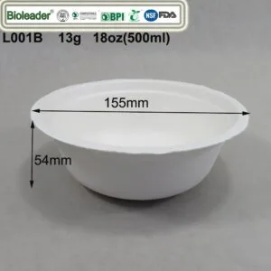 Cuencos desechables de caña de azúcar - Envasado sostenible de alimentos