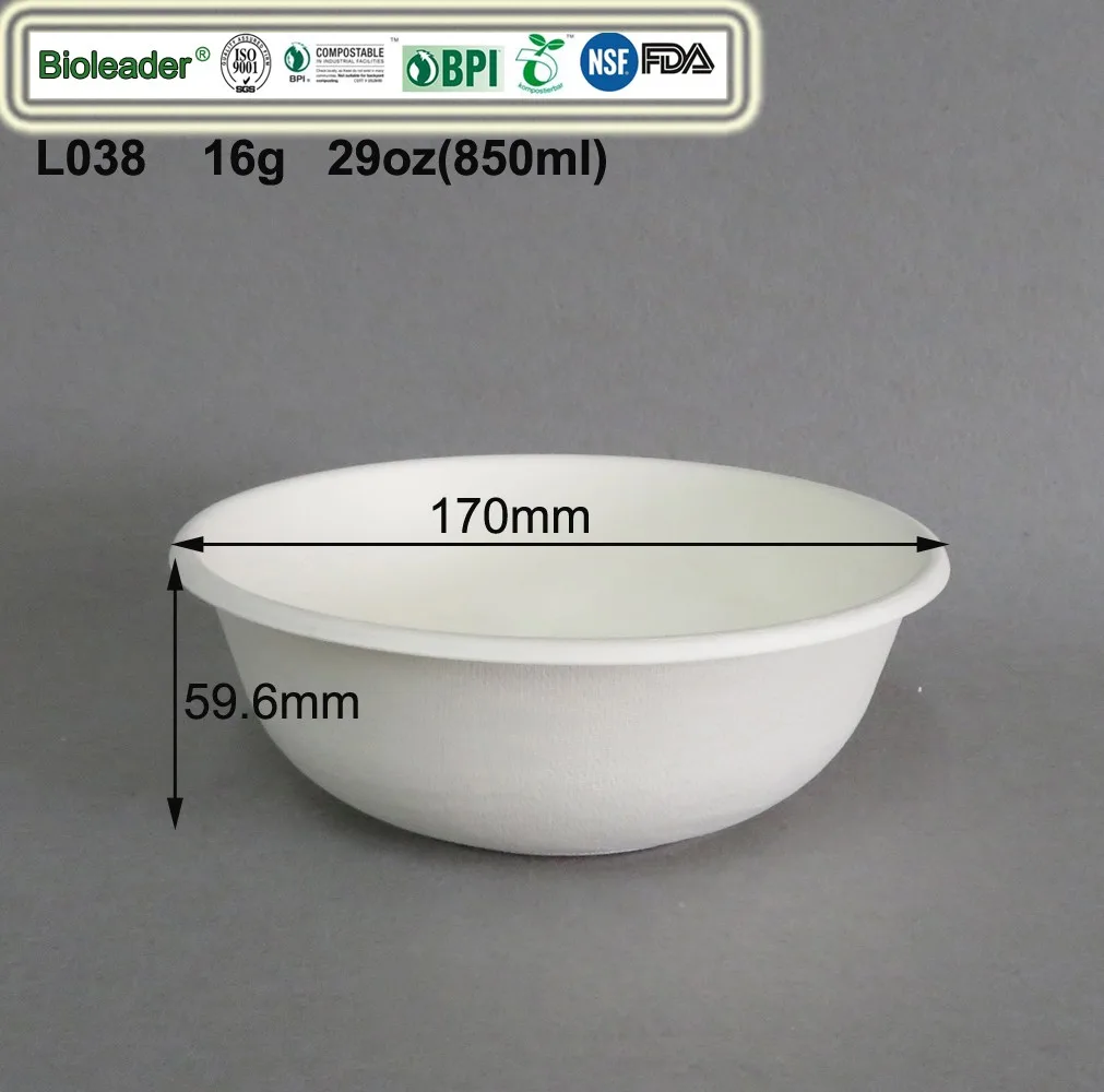 cuenco compostable caña de azúcar