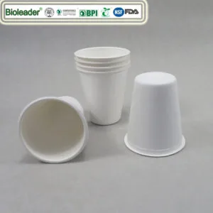 Kompostierbare Zuckerrohr Bagasse Becher Faser Zellstoff Becher 8oz 240ml