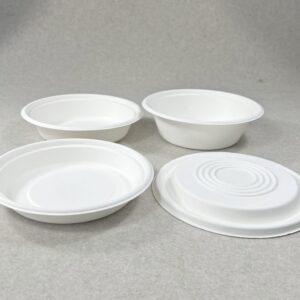 Taças de Salada Biodegradáveis com Tampas