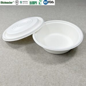 Taças de Salada Biodegradáveis com Tampas