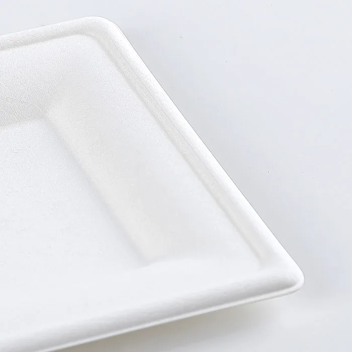 Одноразовые тарелки квадратные бумажные белые оптом и в розницу