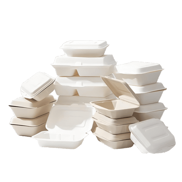 Biodegradable Compostable Airplane Lunch Box Airline Meal Box Dessert Tray With Lid