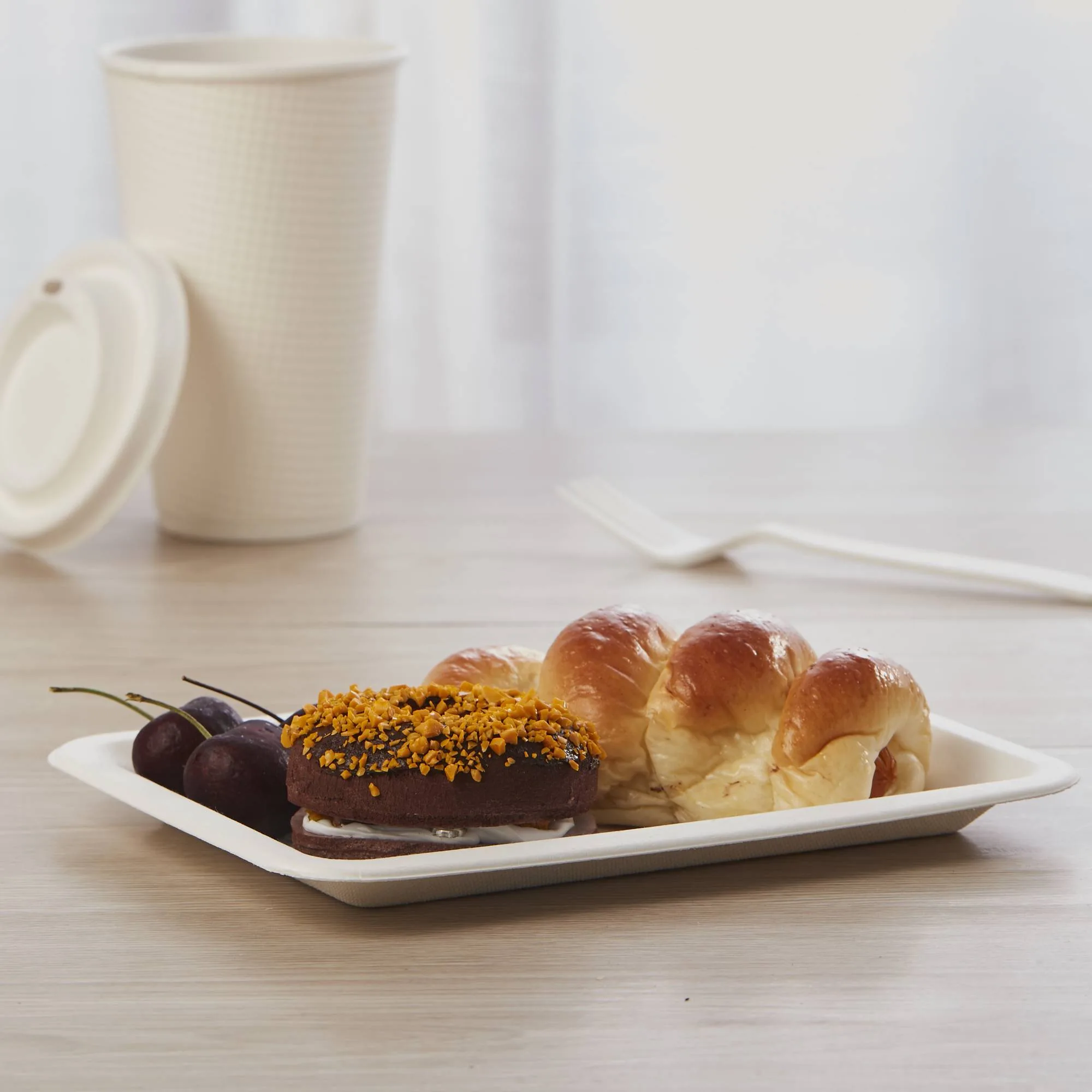 使い捨て生分解性堆肥化可能サービングトレイ大皿