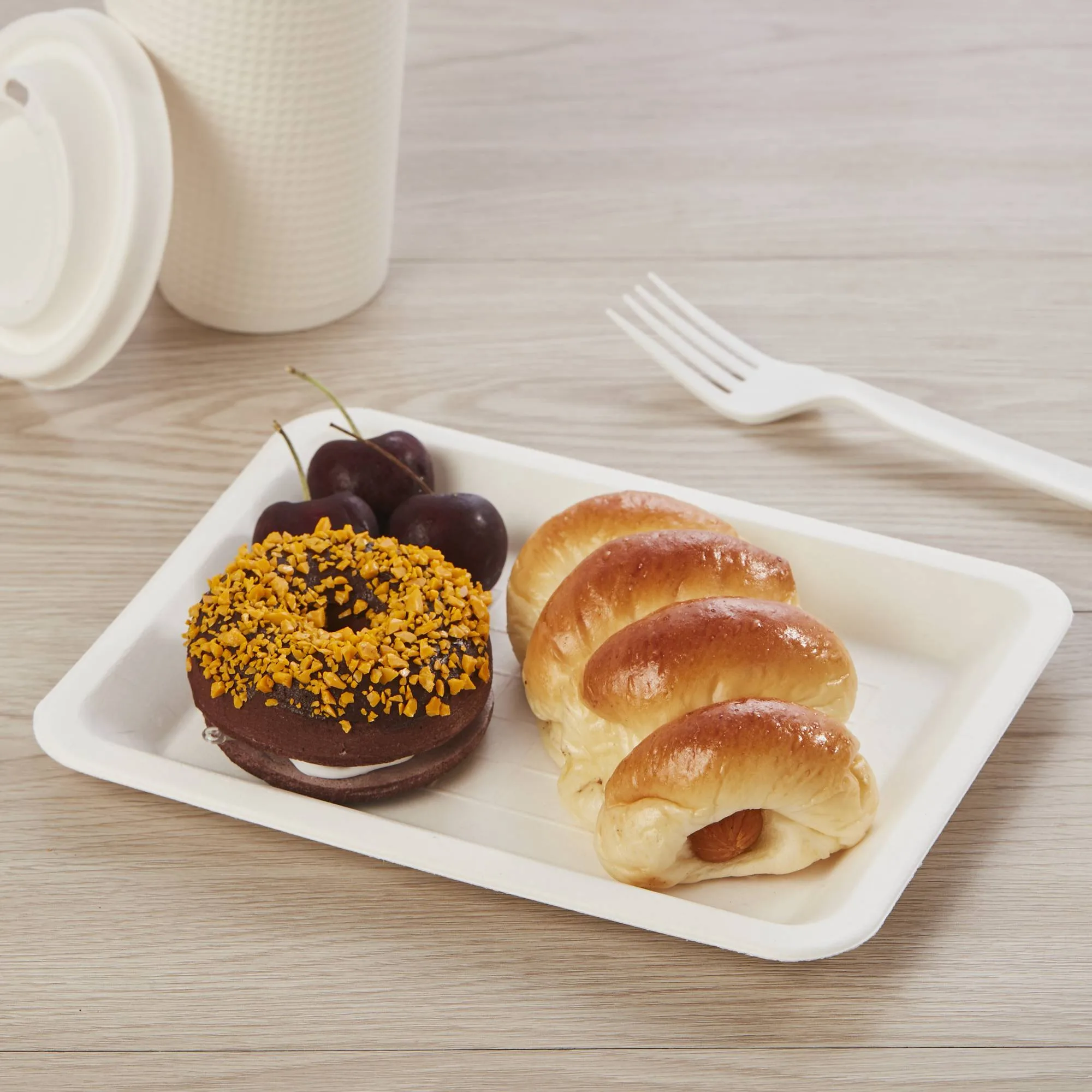 使い捨て生分解性堆肥化可能サービングトレイ大皿