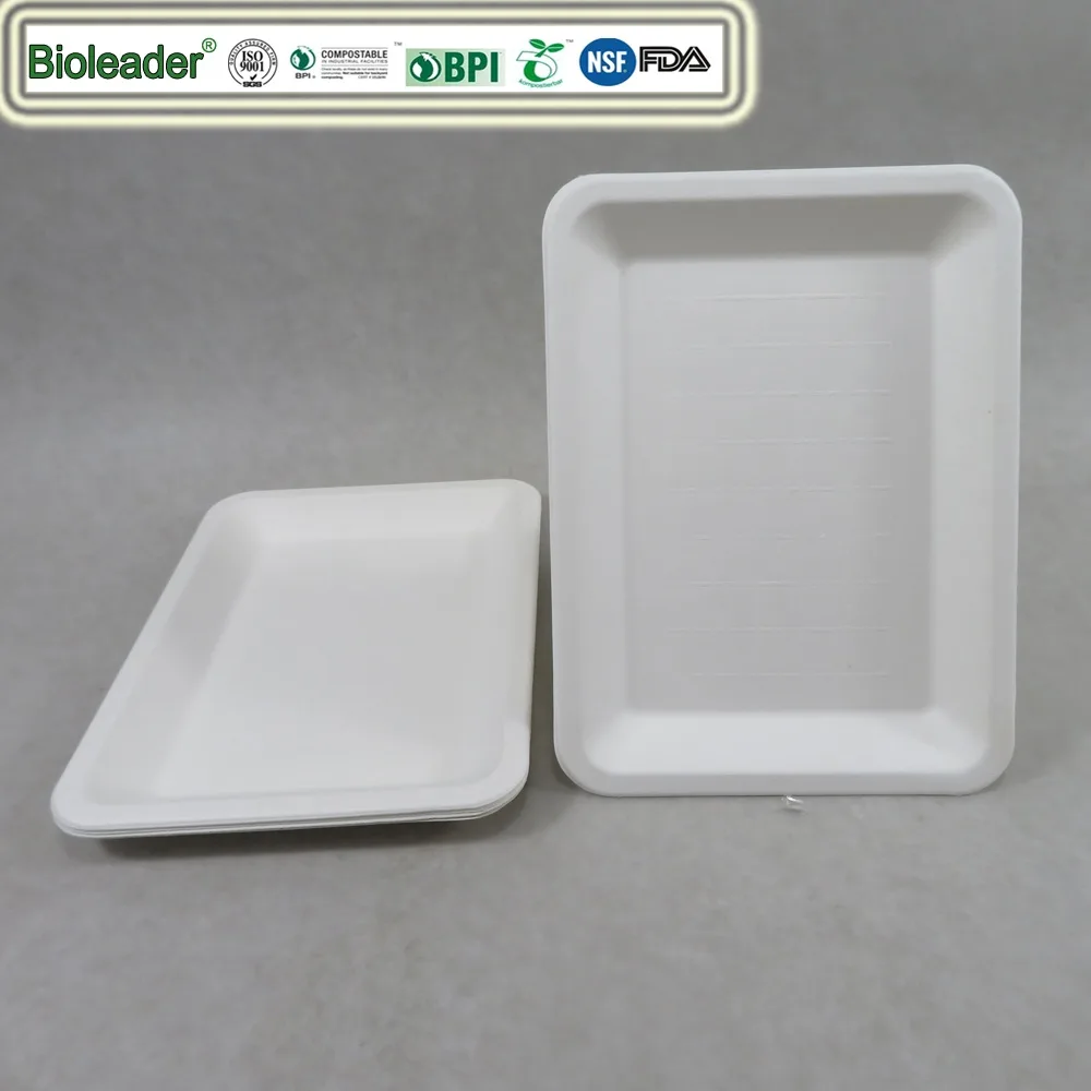 使い捨て生分解性堆肥化可能サービングトレイ大皿
