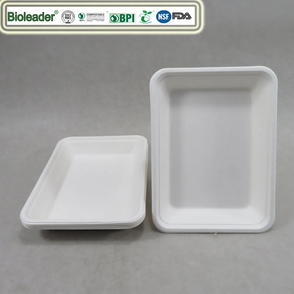 Barquette biodégradable en canne à sucre pour sushi