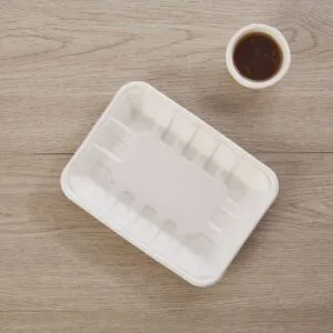 Bandejas biodegradables para carne, embalaje de papel para fiambres y queso