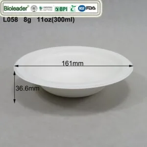 Bol à emporter en pulpe de canne à sucre 12-32oz