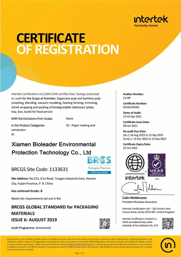 BRC Certificate