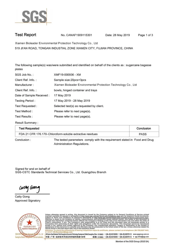 FDA Compliance Document