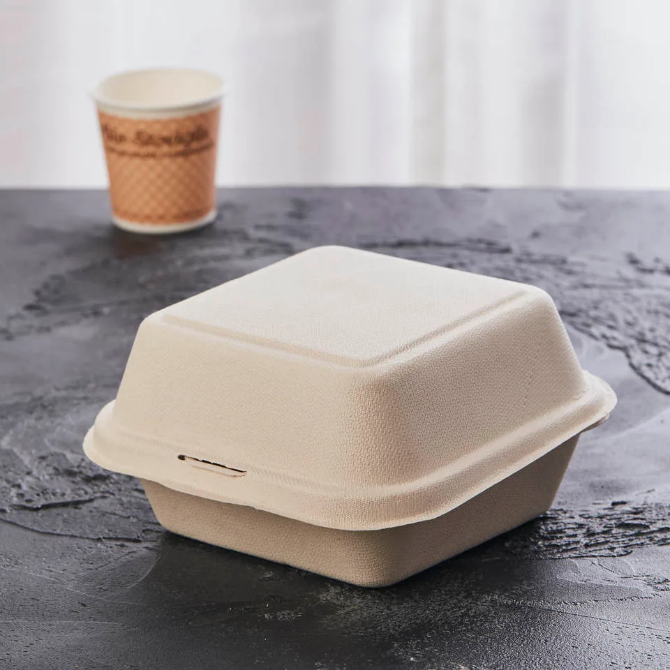 環境にやさしいコンポスタブル・バーガーボックス