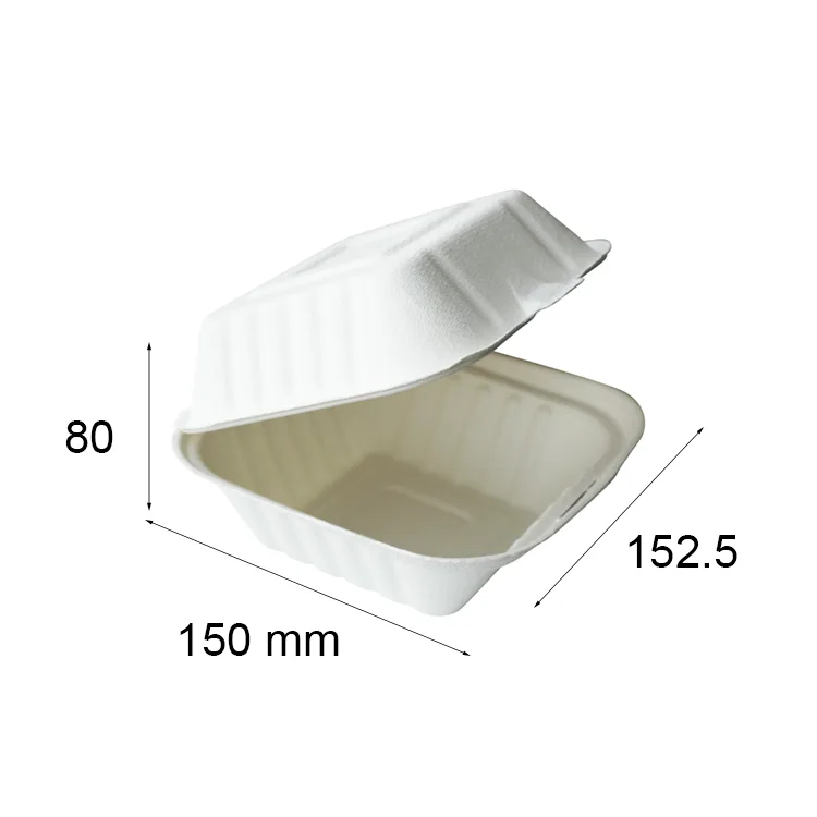 環境にやさしいコンポスタブル・バーガーボックス