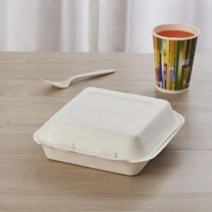 Envases biodegradables de bagazo de caña de azúcar para alimentos