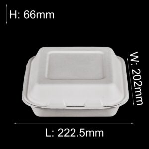Envases biodegradables de bagazo de caña de azúcar para alimentos