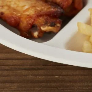 Piatti di carta compostabili per feste e cene