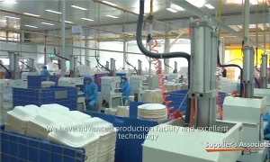 Bagasse Tableware Forming and Drying Forming and drying stage of molded sugarcane bagasse tableware