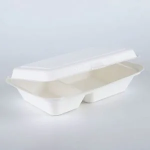Fiambrera biodegradable de bagazo de caña de azúcar 1000 ml