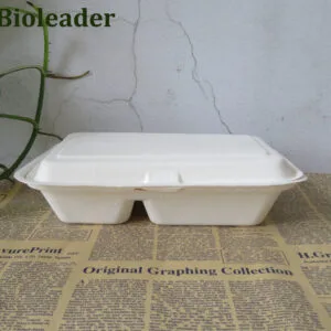 Fiambrera biodegradable de bagazo de caña de azúcar 1000 ml