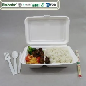 Fiambrera biodegradable de bagazo de caña de azúcar 1000 ml