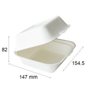 Boîte à burger compostable en bagasse de canne à sucre