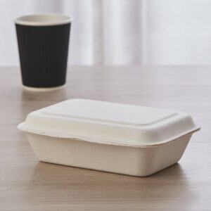 Biologisch abbaubare Bento-Box aus Zuckerrohr-Bagasse 500ml