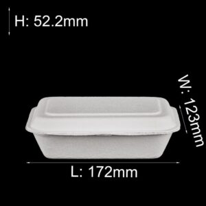 Biologisch abbaubare Bento-Box aus Zuckerrohr-Bagasse 500ml