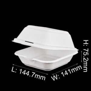 Scatola per hamburger ecologica e compostabile