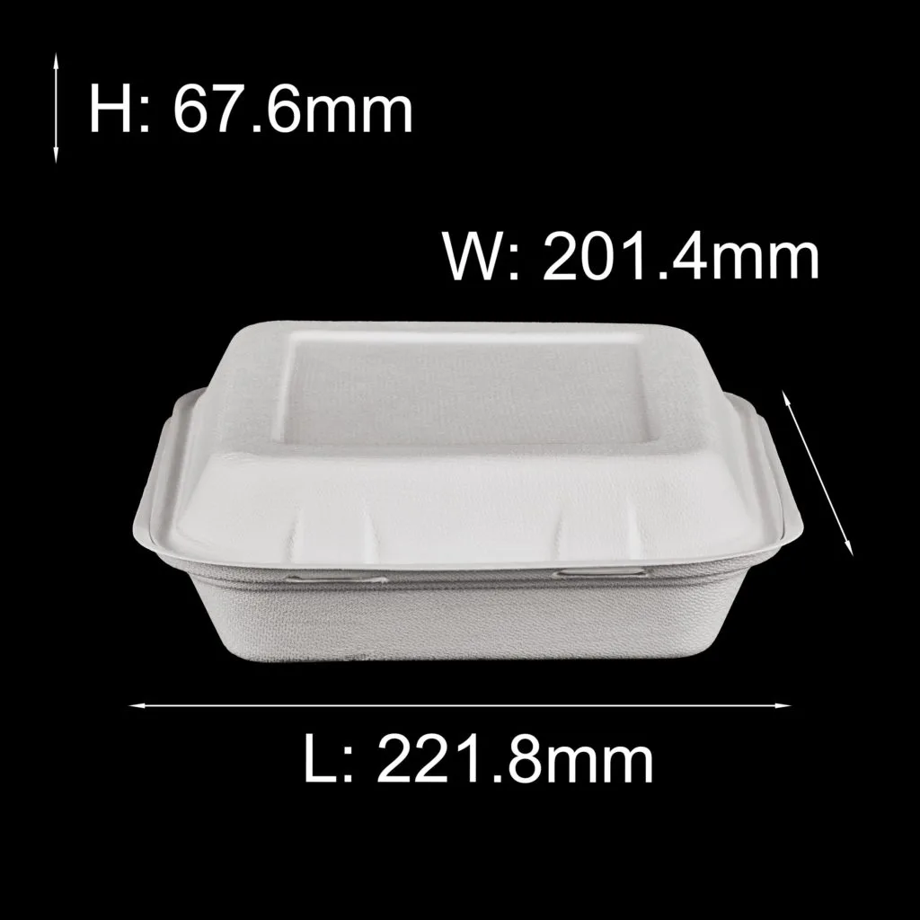 Recipientes biodegradáveis ecológicos para levar para fora