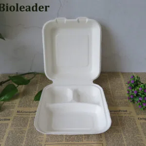 Envases biodegradables de bagazo de caña de azúcar para alimentos