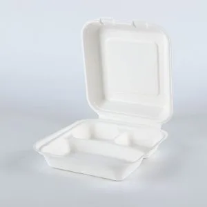 Envases biodegradables de bagazo de caña de azúcar para alimentos