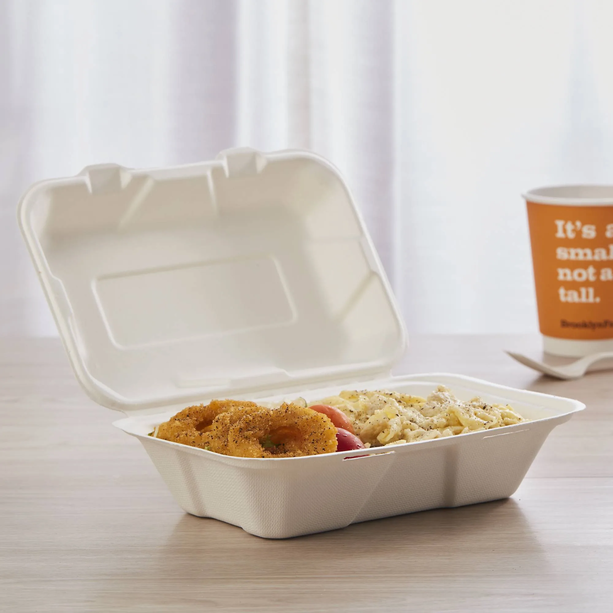 Envases ecológicos compostables para comida para llevar