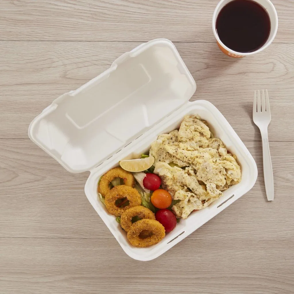 Envases ecológicos compostables para comida para llevar
