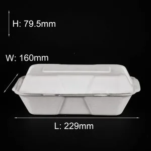 Envases ecológicos compostables para comida para llevar
