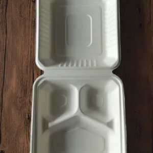 Eco-vriendelijke meeneemmaaltijdencontainers van suikerrietbagasse