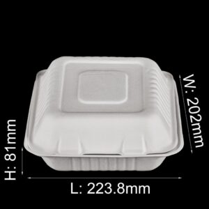 Eco Friendly Sugarcane Bagasse Takeaway Containers for Food