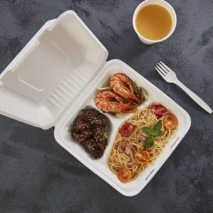 Milieuvriendelijke biologisch afbreekbare lunchpakketten