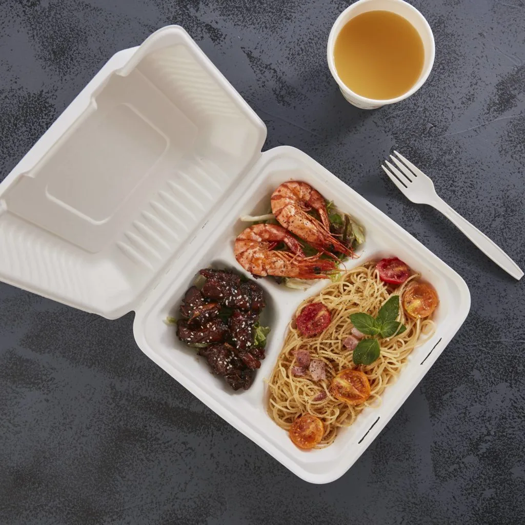 Контейнеры с 3 отделениями на шарнирах