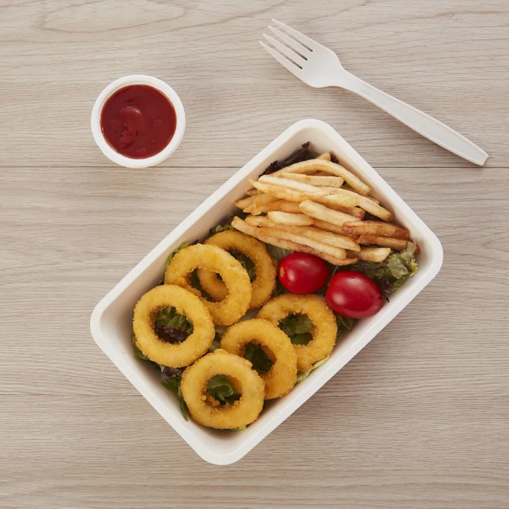 蓋付きBPA PFASフリー生分解性食品容器