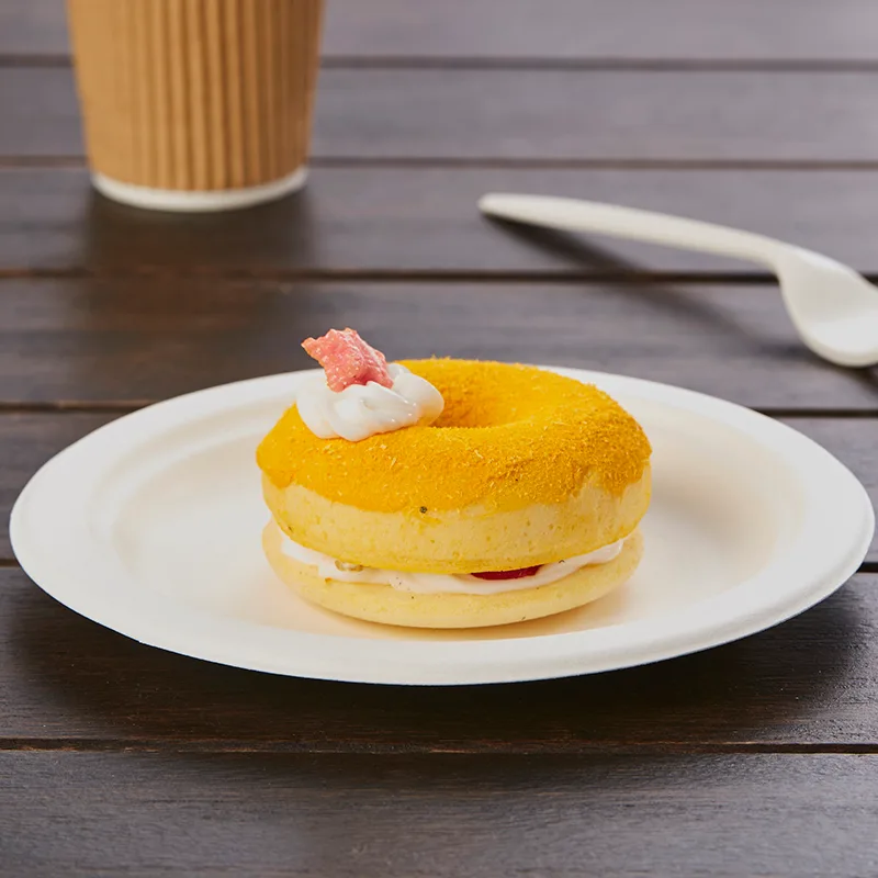 Pratos de papel descartáveis ecológicos