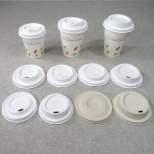 Tampas de Copo Compostáveis 90mm Tampas para Copos de Café