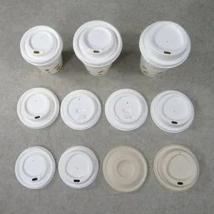 Tampas de Copo Compostáveis 90mm Tampas para Copos de Café