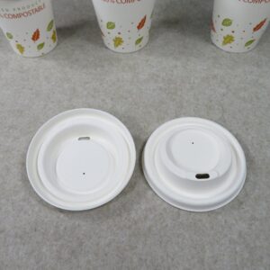 Tampas de Copo Compostáveis 90mm Tampas para Copos de Café
